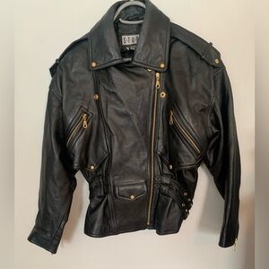 Siena Studio Vintage Women’s Black Leather Jacket Size Small